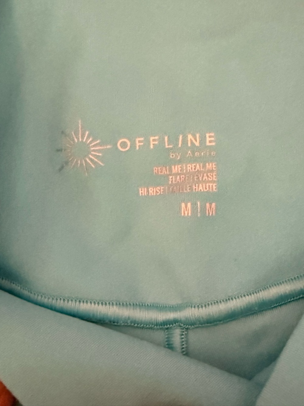 aerie OFFLINE High-Rise Flare Leggings in Mint - Picture 3 of 3